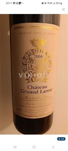 Bordéus Saint-Julien Grand Cru Château Gruaud Larose 2004