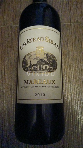 Bordeaux Margaux Château Siran 2010