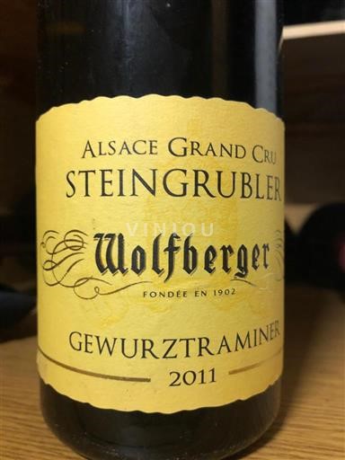 Elsass Nicht spezifiziert Grand Cru Wolfberger Steingrubler 2011