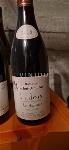 Bourgogne Ladoix Domaine Cachat-Ocquidant Les Madonnes Vieille Vigne 2018