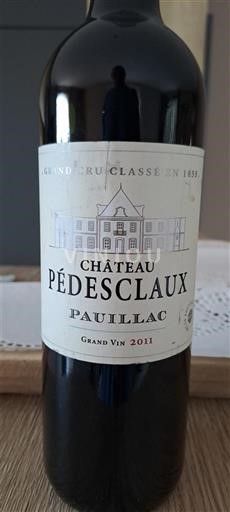 Bordo Pauillac Grand Cru Château Pédesclaux 2011
