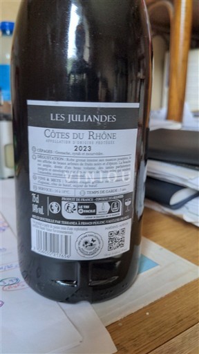 Rona dolina Côtes-du-Rhône Les Juliandes 2023