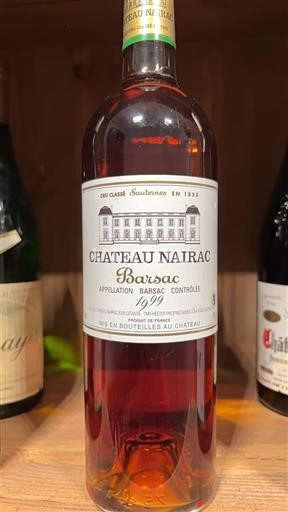 Bordeaux Barsac Cru Classé Sauternes Château Nairac 1999