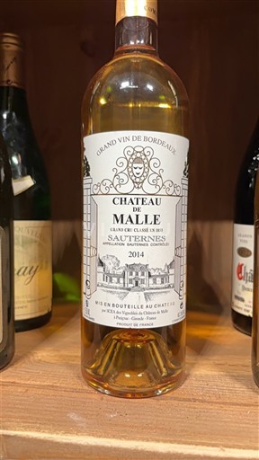 Bordeaux Sauternes Grand Cru Château Malle 2014