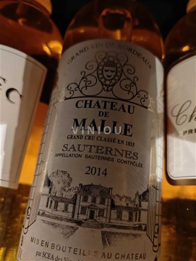 Bordeaux Sauternes Grand Cru Château Malle 2014