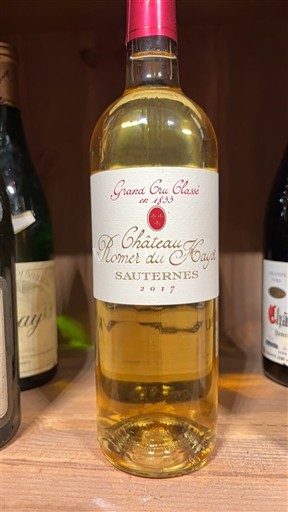 Bordeaux Sauternes Grand Cru Château Romer du Hayot 2017