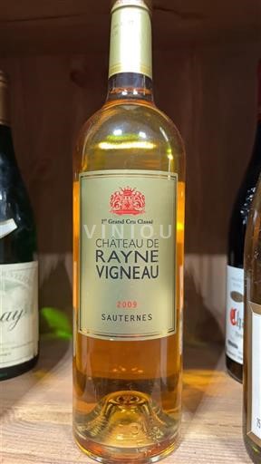 Bordeaux Sauternes Premier Cru Château Rayne Vigneau 2009