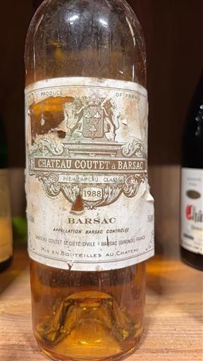 Bordeaux Barsac Premier Cru Château Coutet à Barsac 1988