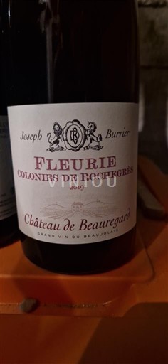Beaujolais Fleurie Château Beauregard Colonies de Rochegrès 2019