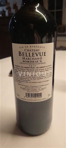 Bordeaux Château Bellevue Marchand 2015