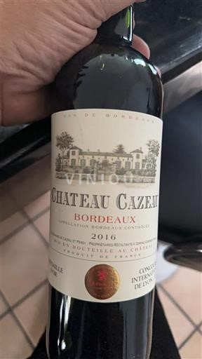 Bordeaux Château Cazeau 2016