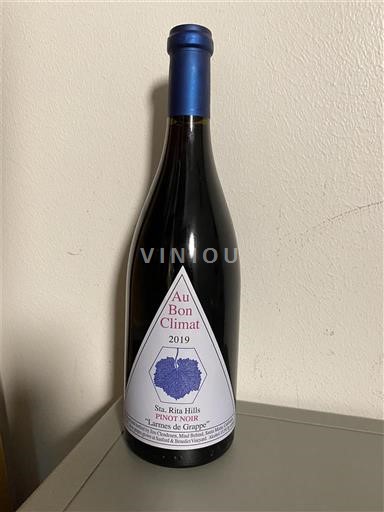 Kalifornijske AVA Dolina Santa Maria Au Bon Climat Pinot Noir Terraces de Grappe 2019