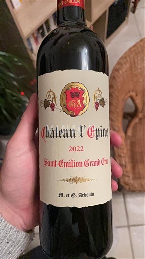 Bordeaux Saint-Émilion Grand Cru Grand Cru Château L'Épine 2022