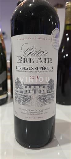 Bordeaux Bordeaux Supérieur Château Bel Air 2018