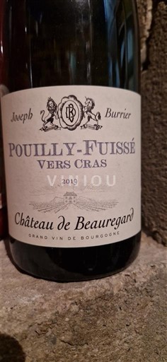 Borgoña Pouilly-fuissé Château Beauregard Vers Cras 2019
