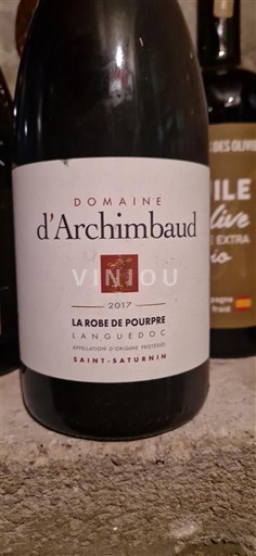 Languedoc Domaine Archimbaud La Robe de Pourpre 2017