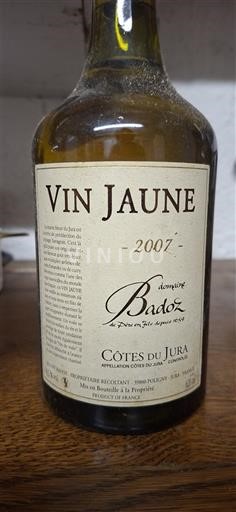 Jura Côtes-du-Jura Domaine Badoz Vin Jaune 2007