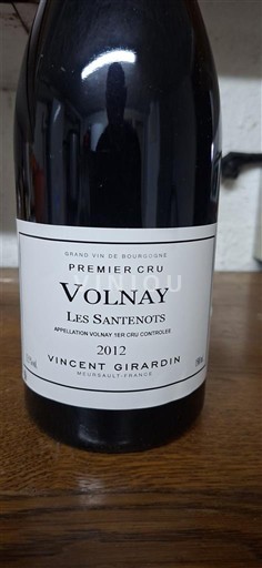 Borgogna Volnay Premier Cru Vincent Girardin Les Santenots 2012