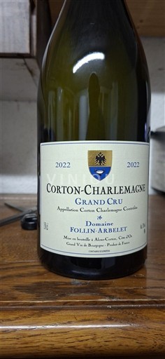 Burgundi Corton-Charlemagne Grand Cru Domaine Follin-Arbelet 2022
