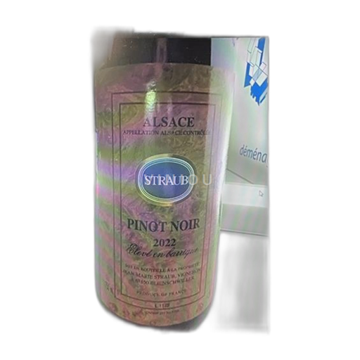 Alsace Pinot noir STRAUB Jean Marie Elevé en Barrique 2022