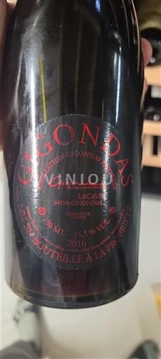 Rhônen laakso Gigondas La Cave de Gigondas 2016