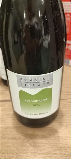 Vallée du Rhône Côtes-du-rhône Domaine Richaud Les Garrigues 2024