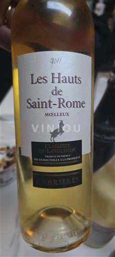 Languedoque Clairette do Languedoque Les Hauts de Saint-Rome 2011