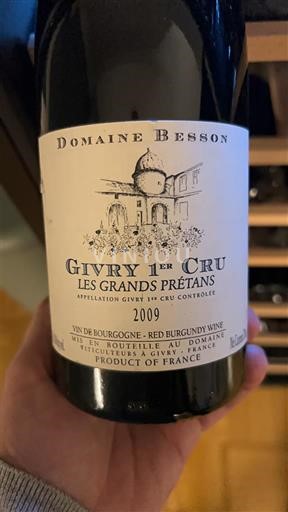 Burgundi Määrittelemätön Premier Cru Domaine Besson Les Grands Prétans 2009