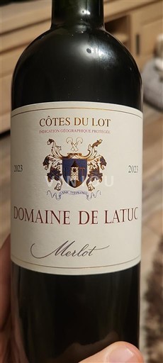 Tây Nam Côtes du Lot Domaine Latuc Merlot 2023