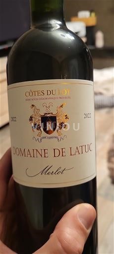 Tây Nam Côtes du Lot Domaine Latuc Merlot 2022