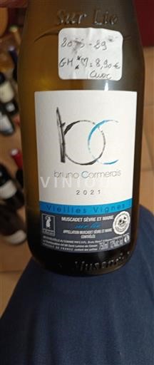 Vallée de la Loire Muscadet-sèvre-et-maine Bruno Cormerais Vieilles Vignes 2021