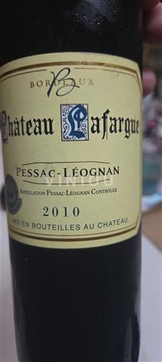 Bordeaux Pessac-Léognan Château Lafargue 2010