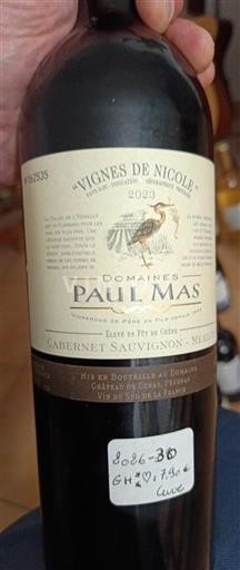 Languedoc ja Roussillon Pays d'Oc Domaine Domaines Paul Mas Vignes de Nicole 2023