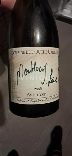 Loire Valley Montlouis-sur-Loire Domaine L'Ouche Gaillard Améthyste 2005