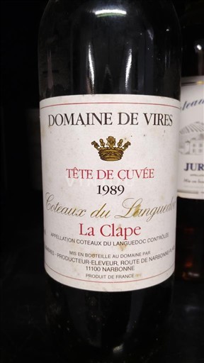 Languedoque La Clape Domaine Vires Tête de 1989