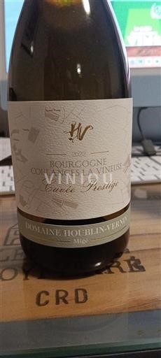 Bourgogne Bourgogne Coulanges-la-Vineuse Domaine Houblin-Verin Prestige 2022