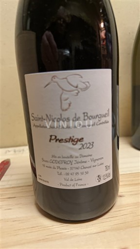 Údolí Loiry Saint-Nicolas-De-Bourgueil Domaine Godefroy Prestige 2023