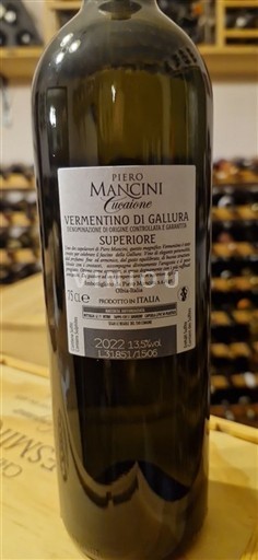 Sardinia Vermentino di Gallura Piero Mancini Cucaione 2022