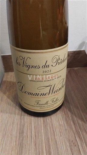 Alzacija Domaine Weinbach Les Vignes du Prêcheur 2022