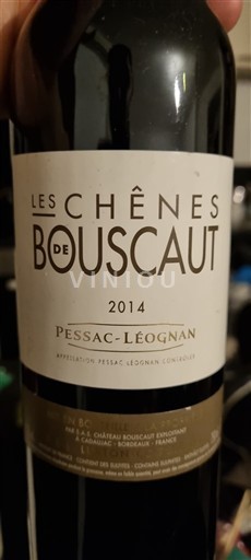 Bordeaux Pessac-Léognan Château Bouscaut Les Chênes de Bouscaut 2014