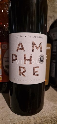 Rượu vang Rouge sec Amphore Domaine Prapin 2019 Pháp Lyonnais Đồi Lyonnais AOC
