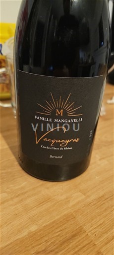 Rhônevallei Vacqueyras Famille Manganelli Bernard 2022