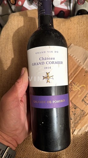 Bordeaux Lalande-de-Pomerol Château Grand Cormier 2016
