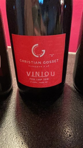 Weine Rouge sec Pisse-Loup Christian Gosset 2018 Frankreich Champagne Champagner AOC Grand Cru