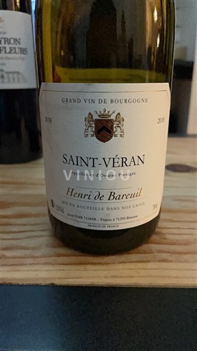Burgundy Saint-Véran Henri de Bareuil 2018