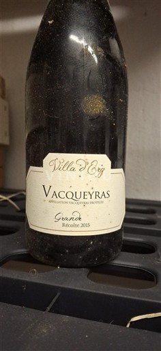 Rona dolina Vacqueyras Villa d'Erg Grande Récolte 2015