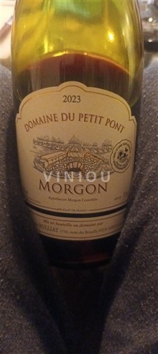 Rượu vang Rouge sec Domaine Petit Pont 2023 Pháp Beaujolais Morgon AOC