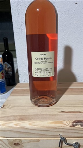 Neuchâtel Neuchâtel AOC Auberson & Fils SA Oeil de Perdrix 2020