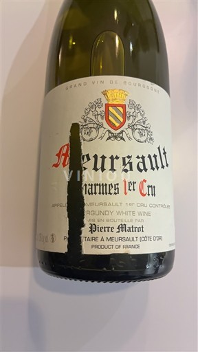 Bourgogne Meursault Premier Cru Pierre Matrot Charmes 1er Cru 2016