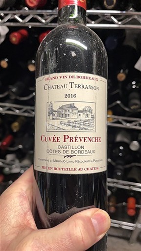 Bordeaux Castillon-côtes-de-bordeaux Château Terrasson Prèvenche 2016